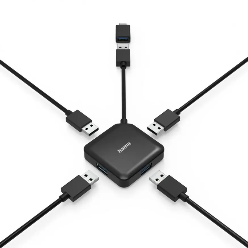 Hub USB-A, 4 θυρών, HAMA-200116 - image 1