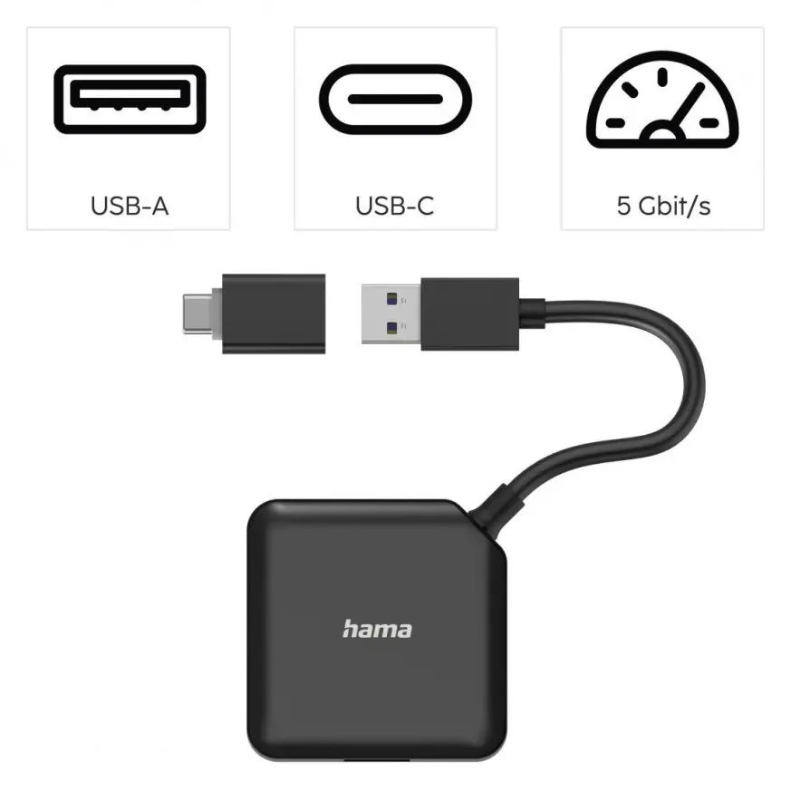 Hub USB-A, 4 θυρών, HAMA-200116 - image 5