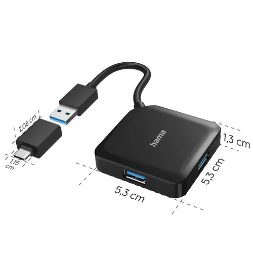 Hub USB-A, cu 4 porturi, HAMA-200116 - 9