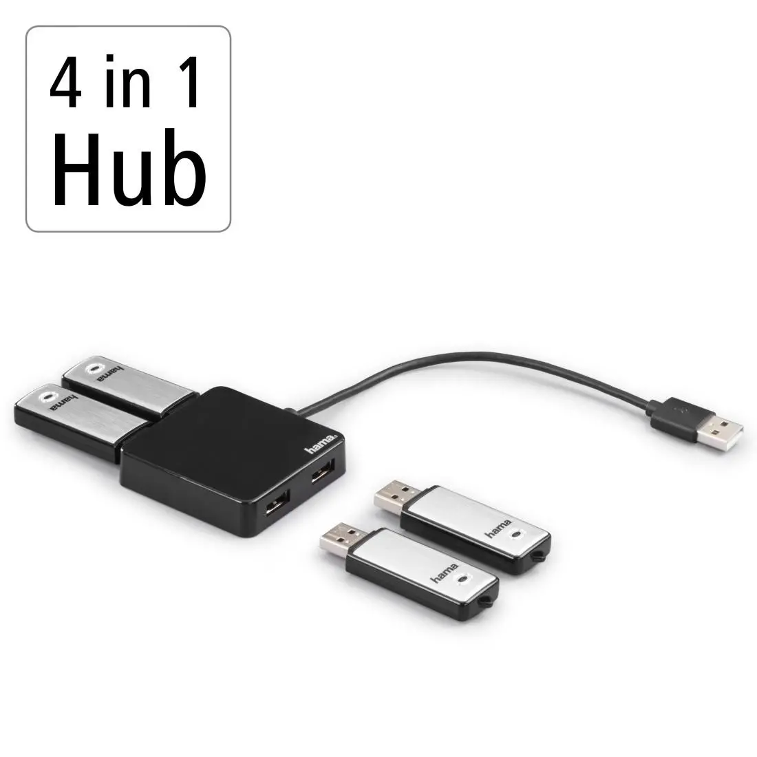 Hub USB, cu 4 porturi, HAMA-200121 - image 3