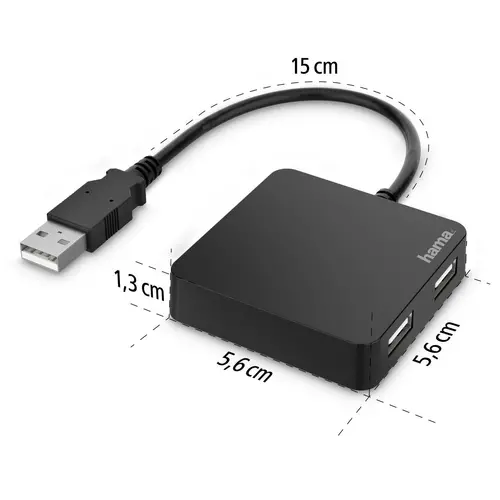 Hub USB, cu 4 porturi, HAMA-200121 - 6
