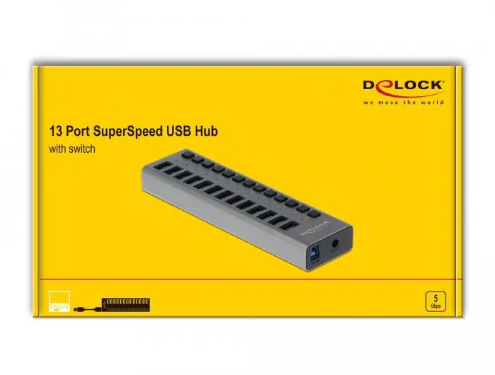 USB хъб Delock, 13 x USB-A, DELOCK-63738 - image 3