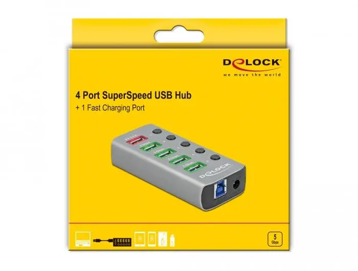 USB Хъб, 4 порта, DELOCK-63262 - image 5