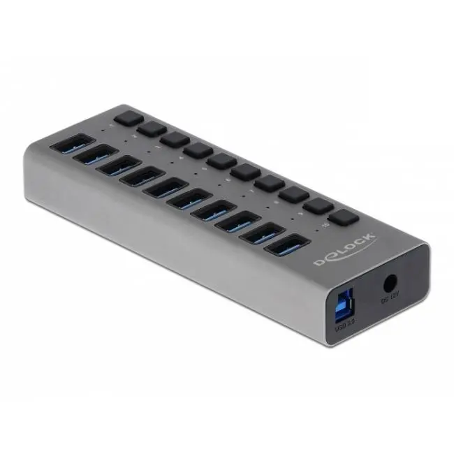 Hub USB cu 10 porturi, DELOCK-63670