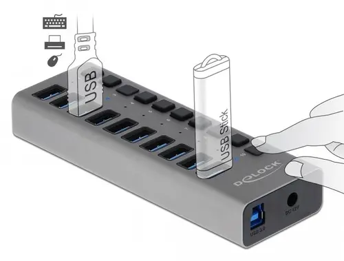 USB хъб 10 порта, DELOCK-63670 - image 2