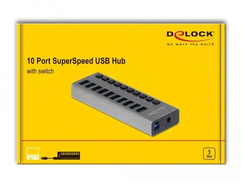 USB хъб 10 порта, DELOCK-63670 - image 4