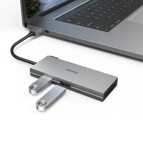 Hub cu 6 porturi USB-C, 2 x USB-A, USB-C, HDMI, SD, microSD - 3