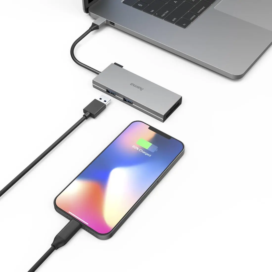 Hub 6 θυρών USB-C, 2 x USB-A, USB-C, HDMI, SD, microSD - image 5