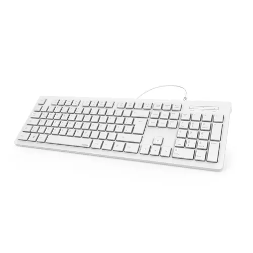 Клавиатура HAMA KC-200, с кабел, USB, бяла - image 2