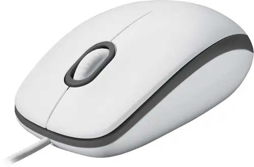 Жична оптична мишка LOGITECH M100, USB, Бял - image 2