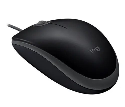 Жична оптична мишка LOGITECH B110, Тиха, Черен, USB - image 1