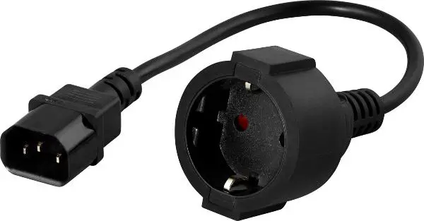 Καλώδιο PowerWalker IEC 10A C14/ schuko (20cm)