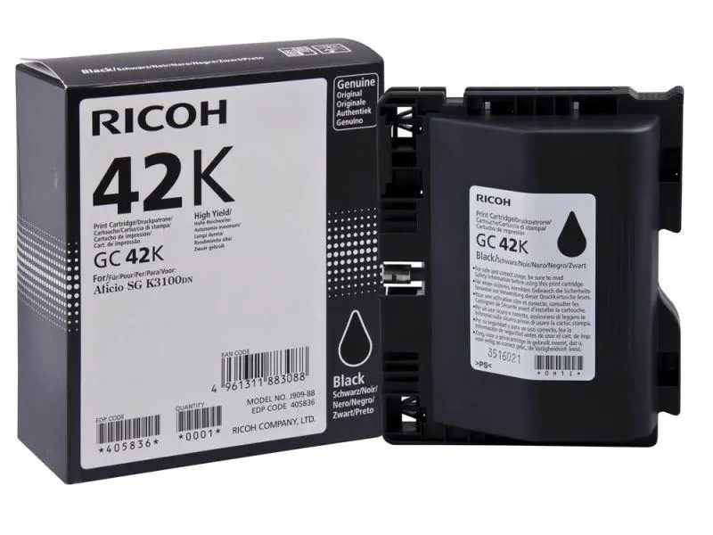 Μελάνι gel RICOH GC42K, 10000 αντίγραφα , Μαύρο