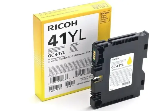 Cerneală gel RICOH GC 41YL, GelJet SG 2100N/2100DN, 600 de pagini, Galben - 1