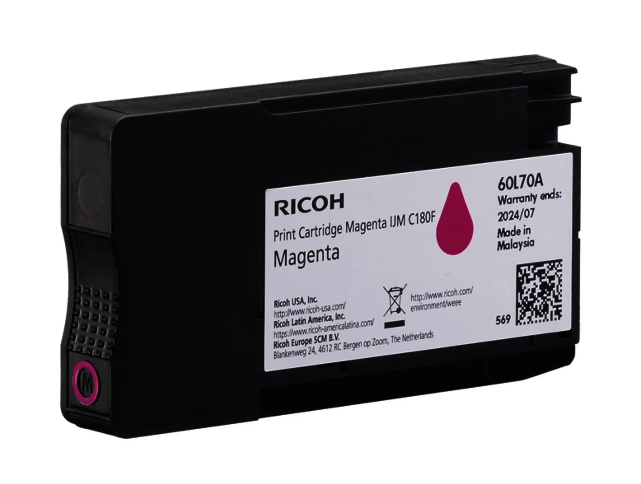 Cartuș de cerneală RICOH IJM C180F, 1600 pagini, magenta