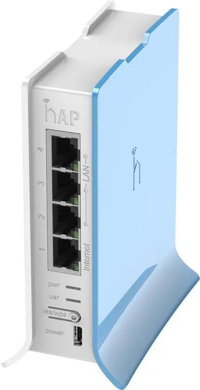 Безжичен Access Point MikroTik hAP lite RB941-2nD-TC, 32MB RAM, 4xLAN, built-in 2.4Ghz 802.11b/g/n, tower case