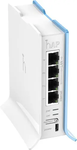 Безжичен Access Point MikroTik hAP lite RB941-2nD-TC, 32MB RAM, 4xLAN, built-in 2.4Ghz 802.11b/g/n, tower case - image 1