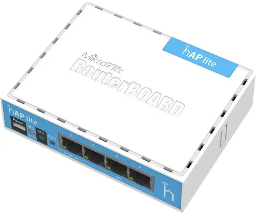 Access Point wireless MikroTik hAP lite RB941-2nD, 32MB RAM, 4xLAN, 2.4Ghz 802.11b/g/n integrat, Classic - 1