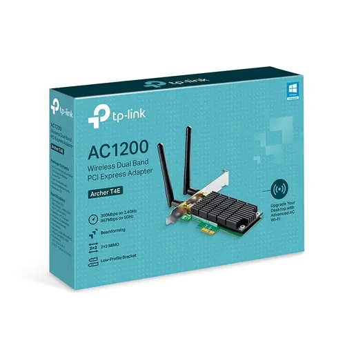 Adaptor wireless TP-LINK Archer T4E, AC1200 dual band, PCI-EX, două antene externe - 5