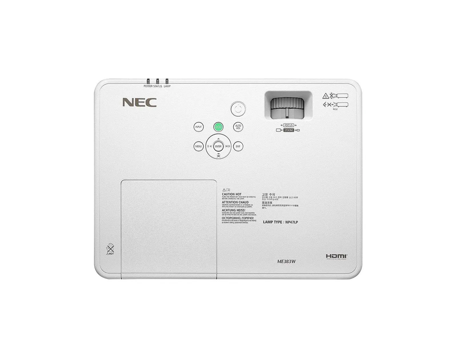 Видеопроектор NEC ME383W, 1280 x 800 (WXGA) , 3800 ANSI, LCD, 16000:1 - image 4