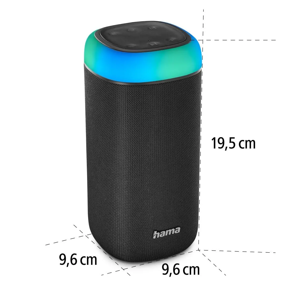 Блутут колонка HAMA Shine 2.0, 30W, LED, Защита от вода, Черна, 188228 - image 7