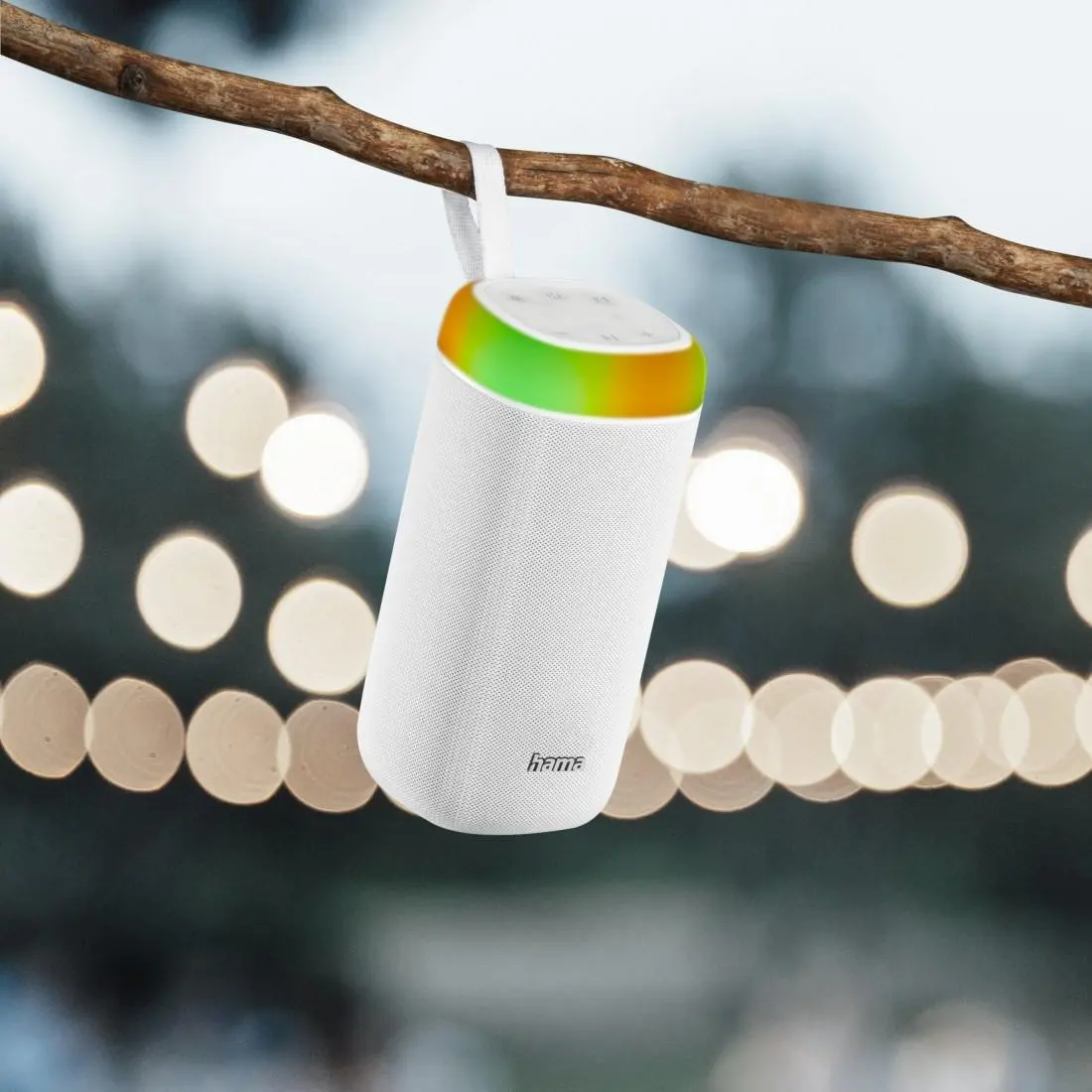 Блутут мобилна колонка HAMA Shine 2.0, 30W, LED, Защита от вода, Бял, 188229 - image 11