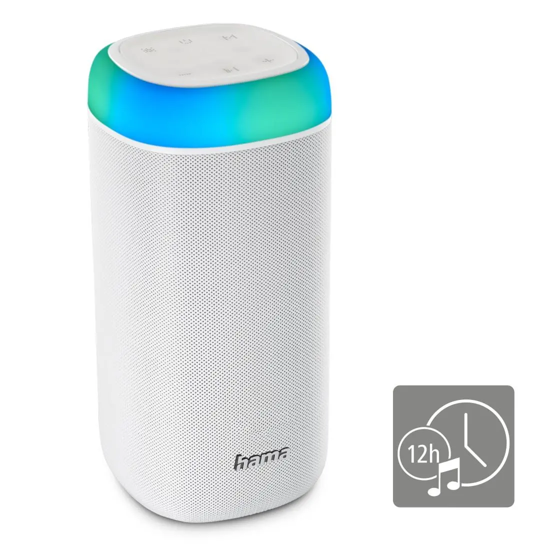 Блутут мобилна колонка HAMA Shine 2.0, 30W, LED, Защита от вода, Бял, 188229 - image 3