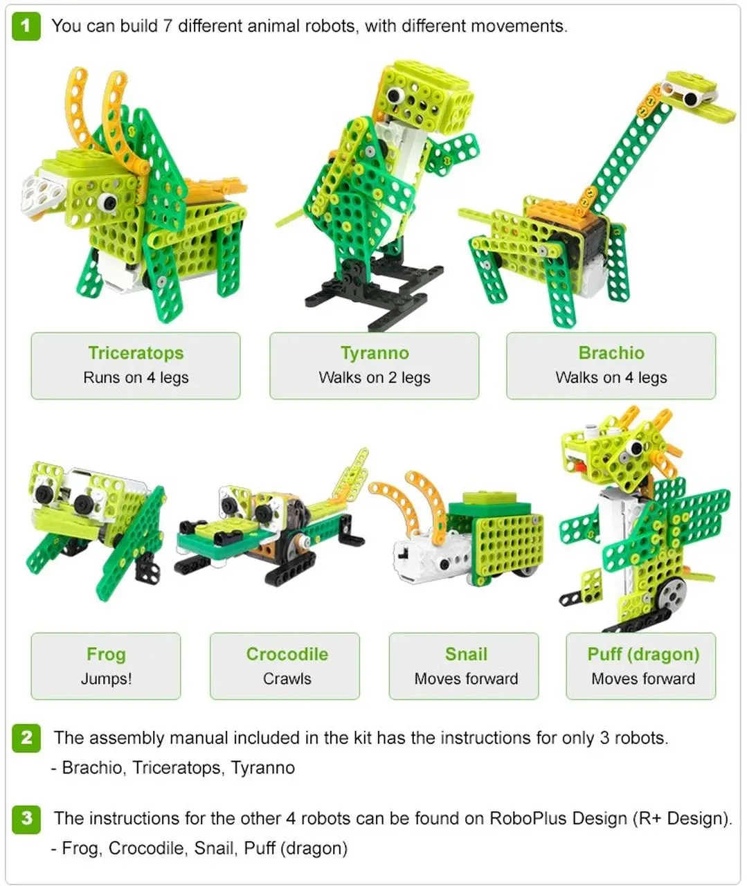 Комплект за роботика Robotis PLAY 300 DINOs - image 10