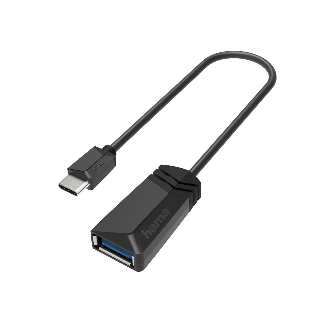 Αντάπτορας HAMA USB-C αρσενικό - USB 3.2 Gen 1 A θηλυκό, 5Gbit/s, 0.15 μ., Μαύρο