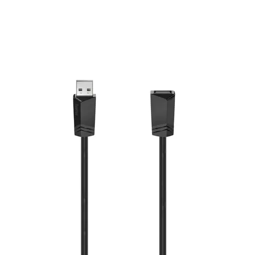Cablu prelungitor HAMA, USB-A mamă - USB-A tată, 3 m, 480 Mbit/s, Negru - 1