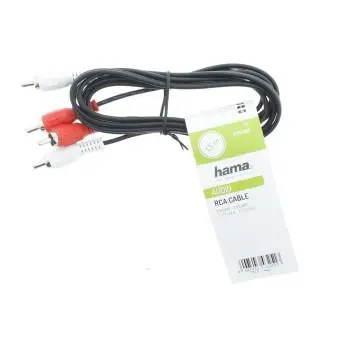 Аудио кабел HAMA, 2 x Чинч - 2 x Чинч, 1.5м, Черен - image 1