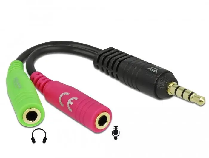 Διαχωριστής ήχου Delock, 3.5mm jack αρσενικό - 2 x 3.5 mm jack θηλυκό, 10cm - image 1