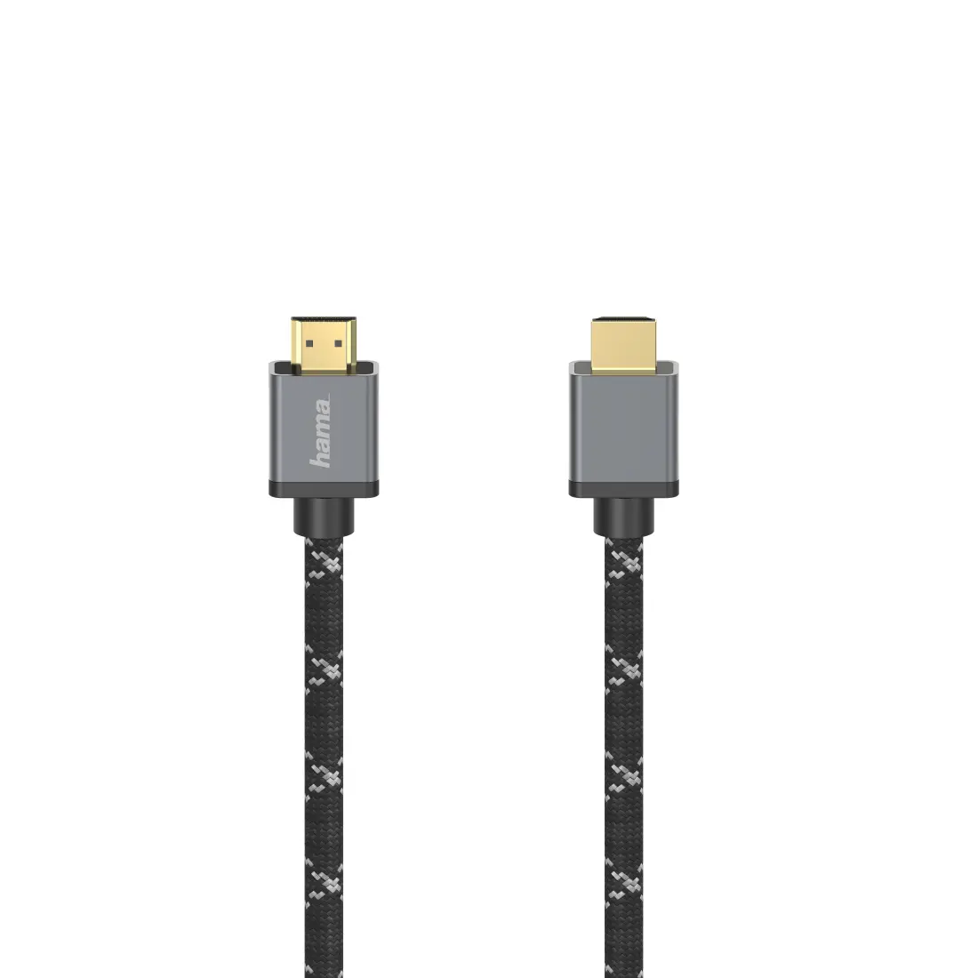 Кабел HAMA Ultra HD, HDMI мъжко - HDMI мъжко, 8K, 48GB/s, Метал, 1 м, Позл. конектори, Черен - image 1