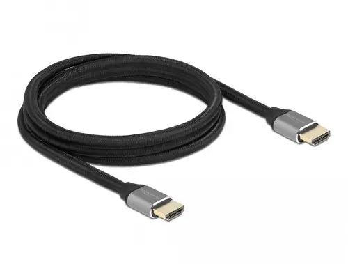 Καλώδιο Delock Ultra High Speed, HDMI αρσενικό - HDMI αρσενικό, 48 Gbit/s, 8K 60 Hz, 2 m, Γκρι - 1