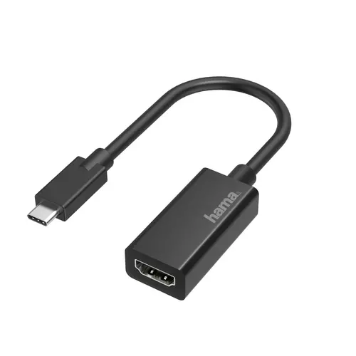 Adaptor HAMA 200315, USB-C tată - HDMI mamă, Ultra HD, 4K, Negru - 1