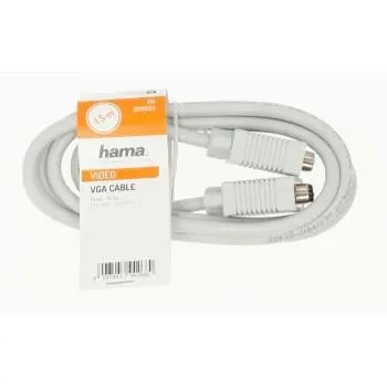 Кабел за монитор HAMA 200932, VGA мъжко -VGA мъжко, 1.50м, Бял - image 2