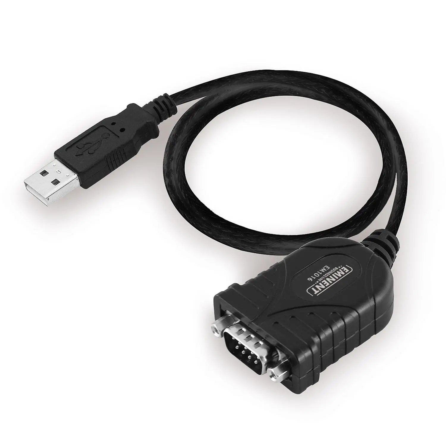 Конвертор Ewent USB - RS232 9 пин мъжко, Черен