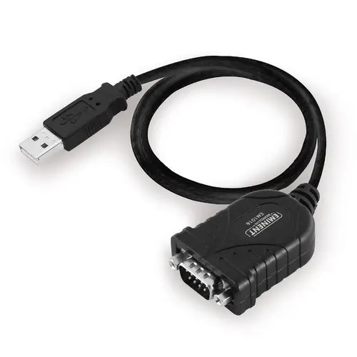 Μετατροπέας Ewent USB - RS232 9 pin αρσενικό, Μαύρο - 1