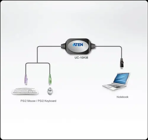 Адаптер ATEN UC10KM, PS/2 към USB, 90 cm - image 1