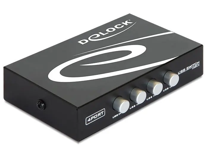 Switch Delock manual, 4 x porturi USB 2.0, Negru