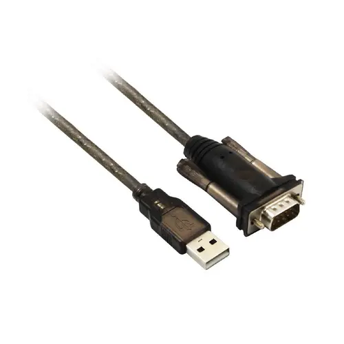 Cablu convertor ACT Ewent AC6000, USB-A tată - Port serial D-sub 9-pin tată, 1.5 m, Negru - 1