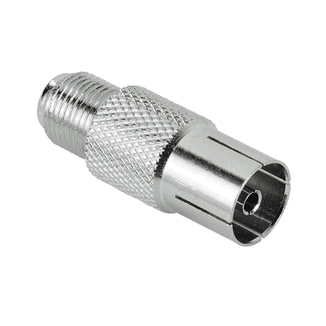 Conector de antenă HAMA 122488, F mamă - Coaxial mamă, Carcasă metalică