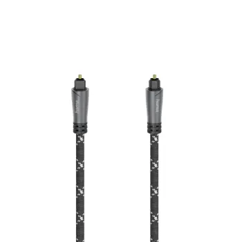 Cablu audio optic HAMA ODT plug (Toslink), Mufe metalice, 1.5 m, Negru