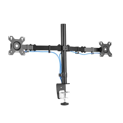 Стойка за 2 монитора за бюро HAMA Регулируема, 13" - 32", 8 кг, Swivel/Tilt, Черна - image 1