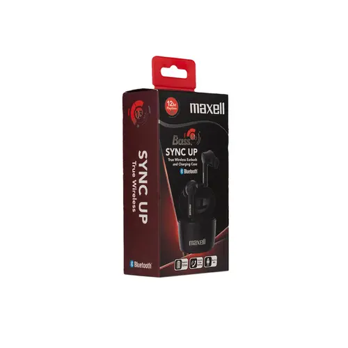 Ακουστικά Bluetooth Maxell Bass13 TWS, True Wireless, Bluetooth 5.0, Μαύρα - 2