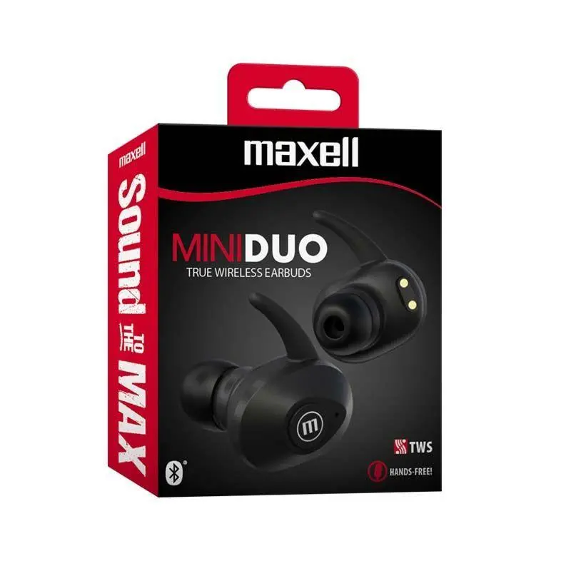 Блутут слушалки Maxell MINI DUO, True Wireless, Bluetooth 5.0, Черни - image 2