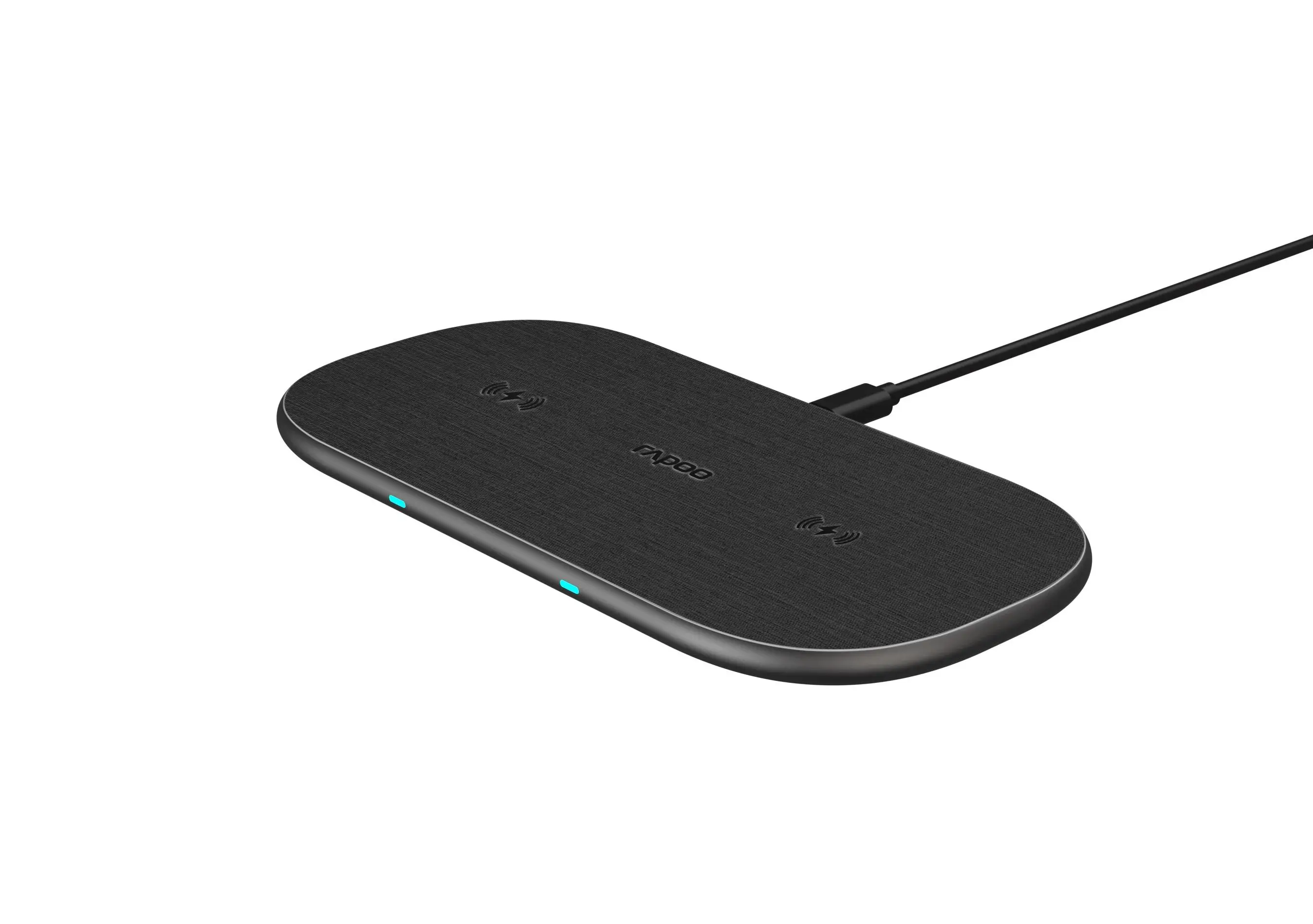 Ασύρματος φορτιστής RAPOO XC260, Qi, Διπλός, 7.5W/10W, Μαύρο