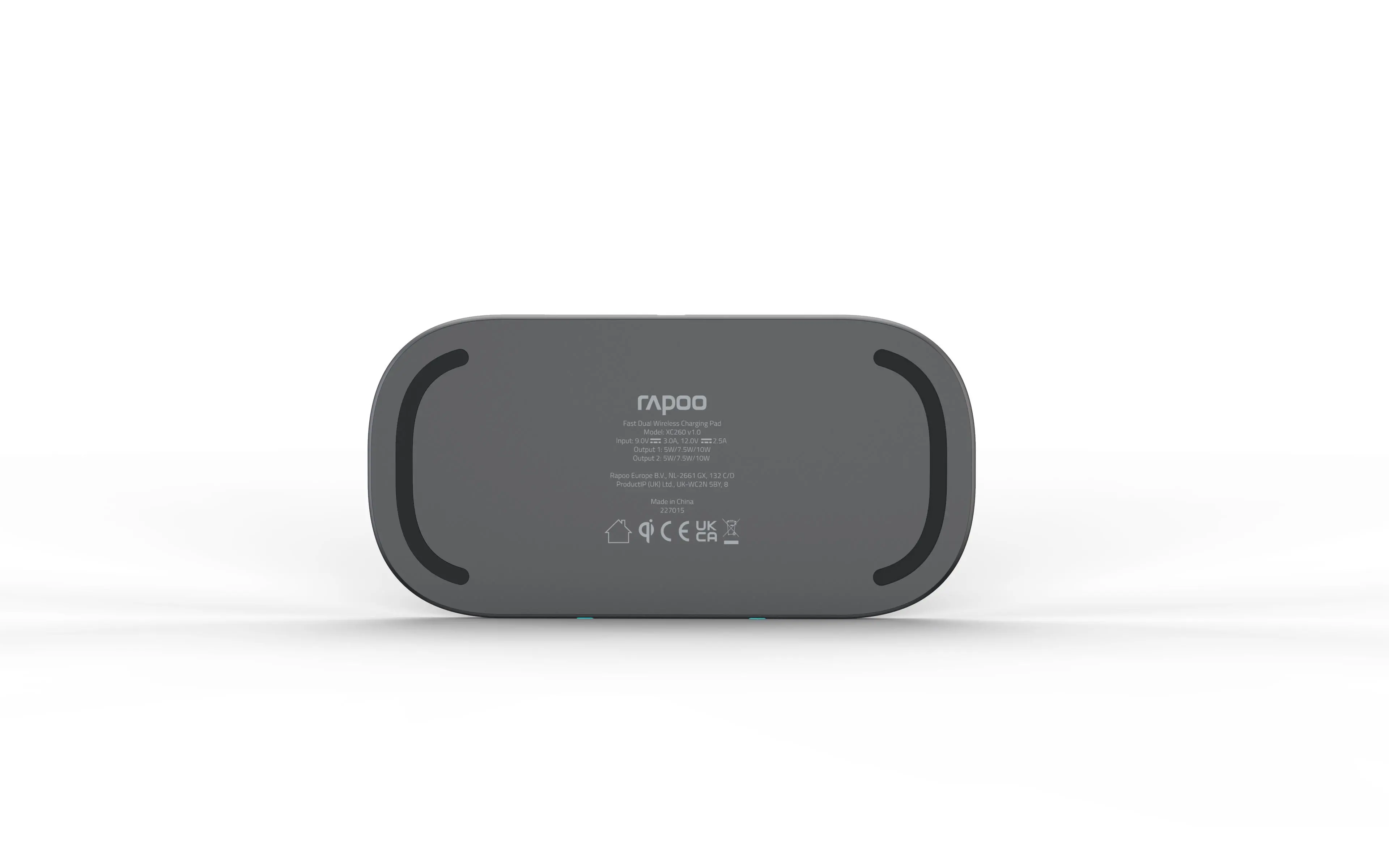 Încărcător wireless RAPOO XC260, Qi, Dublu, 7.5W/10W, Negru - image 5