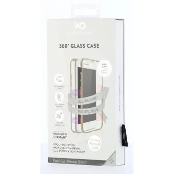 Гръб HAMA White Diamonds, 360° стъкло, за Apple iPhone 7/8/SE 2020, Златист - image 1