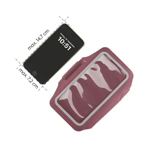 Husă sport pentru braț HAMA Finest Sports, Pentru telefoane XL, Roz - 10